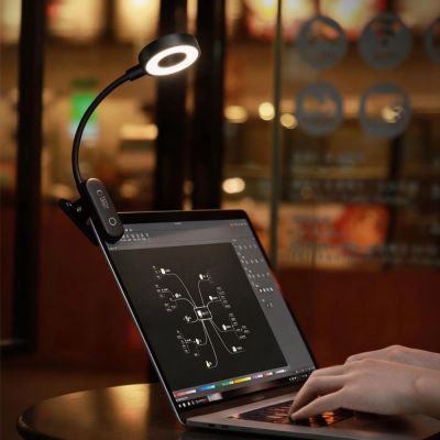 8. Lampka bezprzewodowa Tech-Protect LL100 z klipsem + Kabel USB-A / USB-C 30 cm - czarna