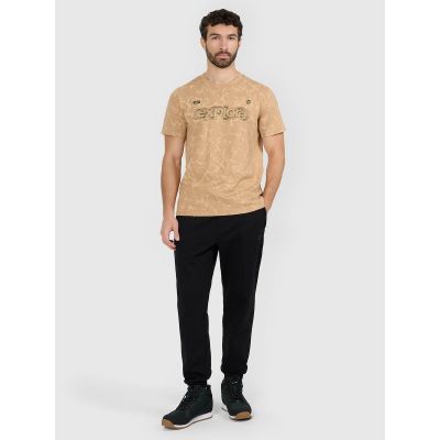 6. T-shirt regular z nadrukiem męski 4F 4FRAW25TTSHM3379-83A