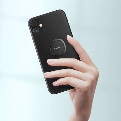8. Baseus ultracienki samoprzylepny uchwyt ring podstawka do telefonu srebrny (SUYB-0S)