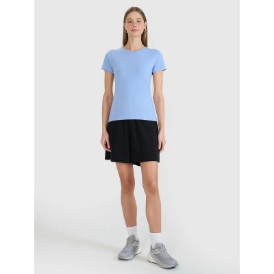 5. T-shirt slim z nadrukiem damski 4F 4FWMM00TTSHF2674-32S