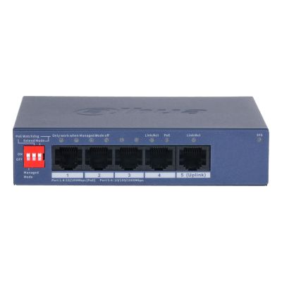 4. Dahua Technology CS4005-4ET1GT-36 przełącznik sieciowy Zarządzany L2 Gigabit Ethernet (10/100/1000) Obsługa PoE Niebieski