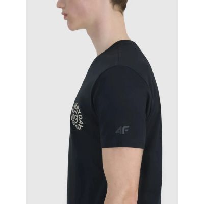 5. T-shirt regular z nadrukiem męski  4F 4FWSS25TTSHM1980-20S