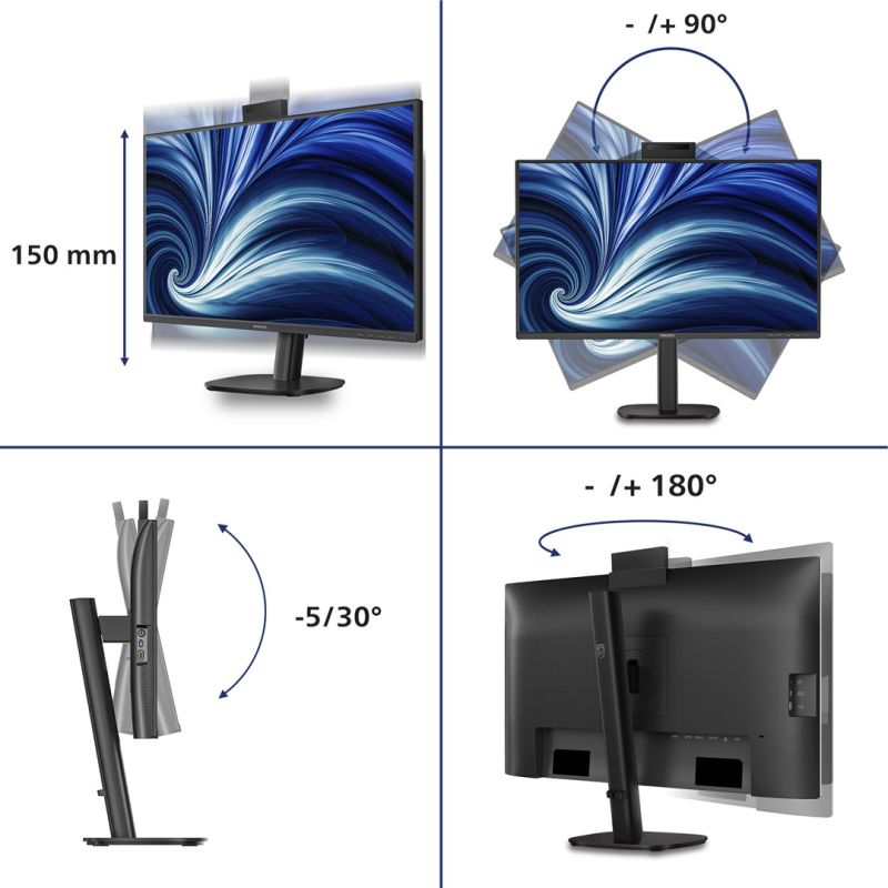 3. Philips 3000 series 27B2U3601H/00 monitor komputerowy 68,6 cm (27") 2560 x 1440 px Quad HD LCD Czarny