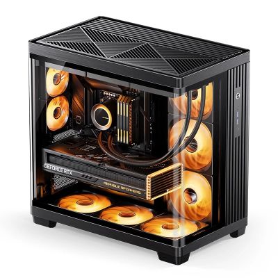4. Jonsbo TK-4 Gehäuse, Midi-Tower, ATX, Tempered Glass - schwarz