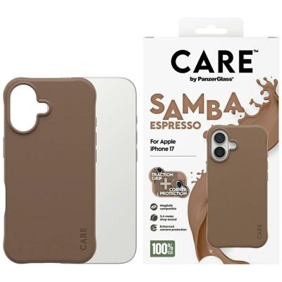 Etui CARE by PanzerGlass Fashionable Samba MagSafe na iPhone 17 - brązowe