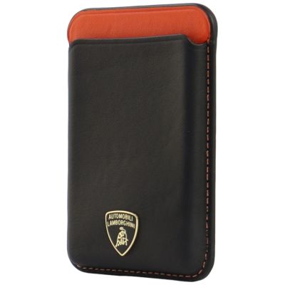 2. Portfel magnetyczny Lamborghini Urus D8 Genuine Leather MagSafe na telefon - czarno-czerwony