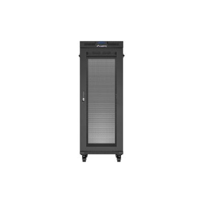 4. Szafa instalacyjna rack stojąca 19" 32U 600x1000 czarna drzwi perforowane LCD Lanberg (Flat Pack)
