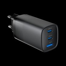 GEMBIRD SZYBKA ŁADOWARKA USB POWER DELIVERY USB TYPU C, 3X USB, 65 W, GAN CZARNA
