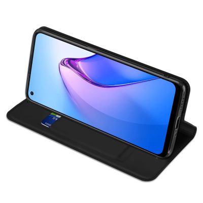 5. Dux Ducis Skin Pro etui Oppo Reno 8 pokrowiec z klapką portfel na kartę podstawka czarne