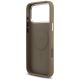 7. Etui Guess Grained Triangle Logo MagSafe na iPhone 17 Pro Max - brązowe