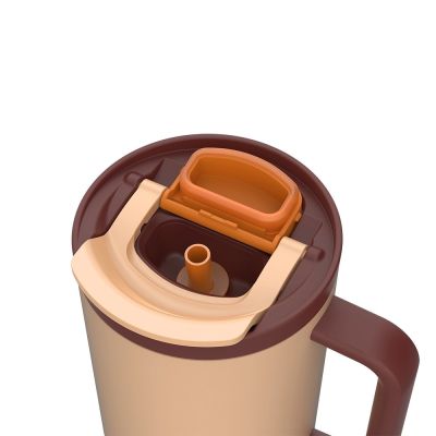 27. Kubek termiczny ze słomką Kambukka Rio Tumbler 950ml, Almond Dream
