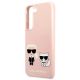 6. Etui Karl Lagerfeld Silicone Ikonik Karl&Choupette na Samsung Galaxy S22+ - jasnoróżowe