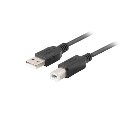 LANBERG KABEL USB-A->USB-B M/M 2.0 1M FERRYT CZARNY BOX CA-USBA-15CU-0010-BK