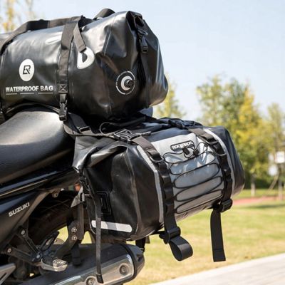 6. Torba motocyklowa Rockbros AS-010BGR wodoodporna - szara