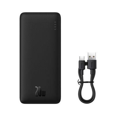 14. Powerbank Baseus Airpow Fast Charge 20W 30000mAh z kablem USB-C - USB-C 30cm - czarny