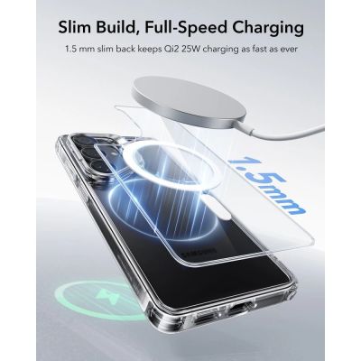 7. Etui ESR Classic Hybrid Kickstand MagSafe na Samsung Galaxy S26+ - przezroczyste