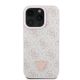 3. Etui Guess Leather 4G Triangle Strass MagSafe na iPhone 16 Pro Max - różowe