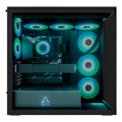 11. Obudowa Arctic Xtender Schwarz Glasfenster ohne GPU mount