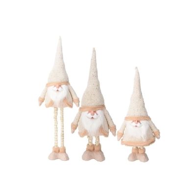 16. MIKOŁAJ NA TELESKOPOWYCH NOGACH 30X18X100CM ZŁOTY