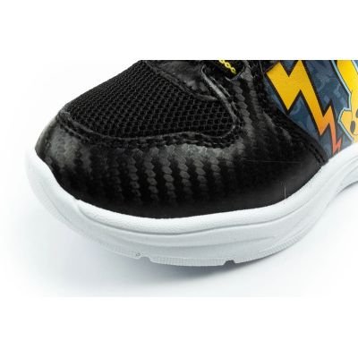 6. Leomil buty sportowe dziecięce sneakersy Pokemon lekkie na rzep LED czarne żółte