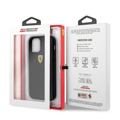 8. Etui Ferrari On Track Real Carbon na iPhone 12 mini - czarne