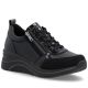 Półbuty damskie sneakersy na koturnie czarne Remonte Rieker D0T22-03