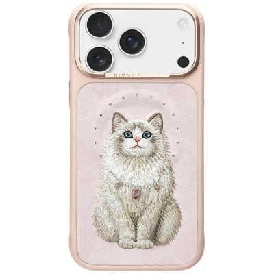 Etui Nimmy Lucky Fashion Cat MagSafe na iPhone 17 Pro Max - różowe