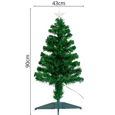 5. CHOINKA DEKORACYJNA ŚWIATŁOWODOWA MULTIKOLOR 90CM