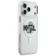 4. Etui Karl Lagerfeld IML Glitter Karl & Choupette Sketch Logo MagSafe do iPhone 17 Pro Max - przezroczyste
