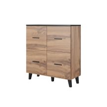Komoda LOTTA 110 4D wotan + czarny mat