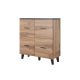 Komoda LOTTA 110 4D wotan + czarny mat