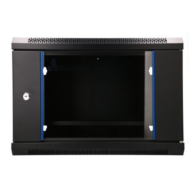 Extralink LITE 6U 530X400 WALL-MOUNTED RACKMOUNT CABINET BLACK Stojak wolnostojący/ścienny/podłogowy Czarny