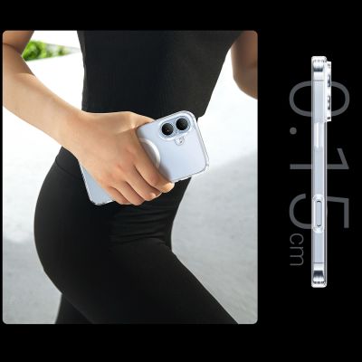 7. Etui Ugreen Classy Clear Magnetic na iPhone 16 Plus - przezroczyste