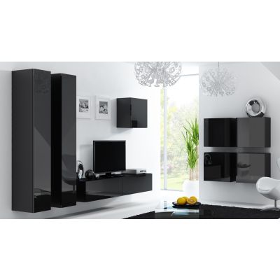 5. Szafka RTV VIGO '180' 30/180/40 czarny/czarny poł.