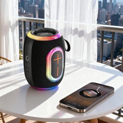 3. Głośnik bezprzewodowy Dudao Y22 podświetlany RGB Bluetooth 5.3 - czarny