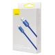 5. Baseus Crystal Shine Series kabel przewód USB do szybkiego ładowania i transferu danych USB Typ A - Lightning 2,4A 2m niebieski (CAJY000103)
