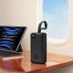 7. Powerbank Wozinsky W8-W 30000 mAh 30 W 2x USB-A i USB-C z latarką - czarny