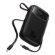 4. Powerbank Baseus QPow 2 30W 10000mAh z wbudowanymi kablami USB-C - czarny