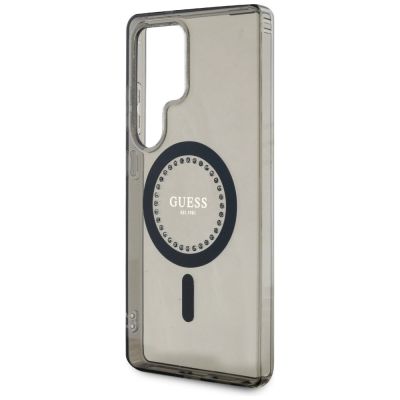 6. Etui Guess Rhinestones Printed Classic Logo MagSafe Samsung Galaxy S25 Ultra czarny
