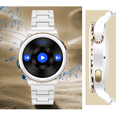 6. Smartwatch Damski Rubicon RNCE92 PRO White/2 x Pasek SMARUB171