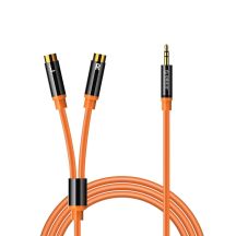 Kabel audio Orico AXRF mini jack 3.5 mm do 2x RCA żeńskiego 3 m - pomarańczowy