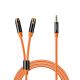 Kabel audio Orico AXRF mini jack 3.5 mm do 2x RCA żeńskiego 3 m - pomarańczowy
