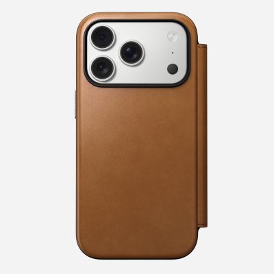8. Nomad Modern Leather Folio pokrowiec na telefon komórkowy 16 cm (6.3") Opalony/Jasnobrązowy