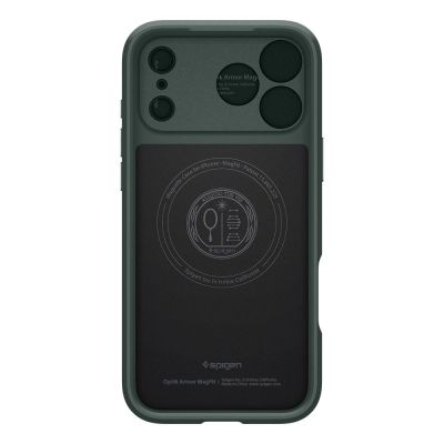 3. Etui Spigen Optik Armor MagSafe na iPhone 17 Pro - zielone
