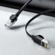 8. Kabel Baseus High Speed sieciowy płaski Ethernet CAT6 RJ45 1m - czarny