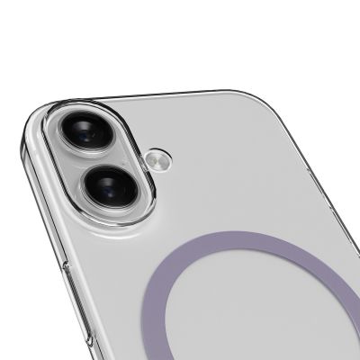 10. Etui Puro Lite Mag TPU+PC kompatybilne z MagSafe na iPhone 17 - przezroczyste z różowym pierścieniem