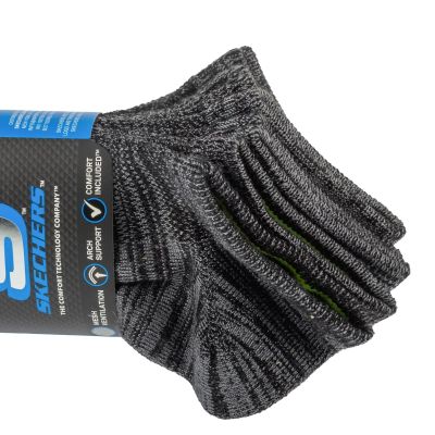 2. Skechers 6pk Boys No Terry Socks S112222-BLK Czarne 31-34