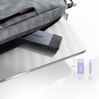 11. Ugreen czytnik kart SD / micro SD / CF / MS na USB 3.0 szary (50541)