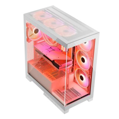 11. MODECOM OBUDOWA VOLCNO SPACE APEX ARGB MIDI WHITE