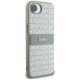 4. Etui DKNY Repeat Texture Pattern with Tonal Stripe na iPhone 16e - beżowe